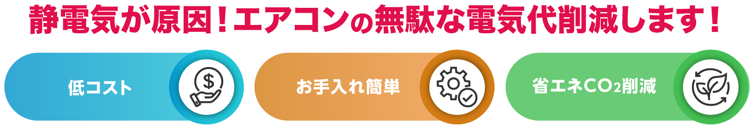 静電気が原因！エアコンの無駄な電気代削減します！